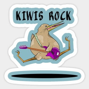 Kiwi Bass Player Sticker